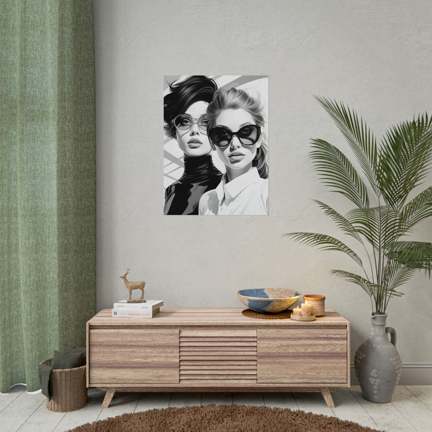 Pop-Art B&W Style - Women With Glasses - 3