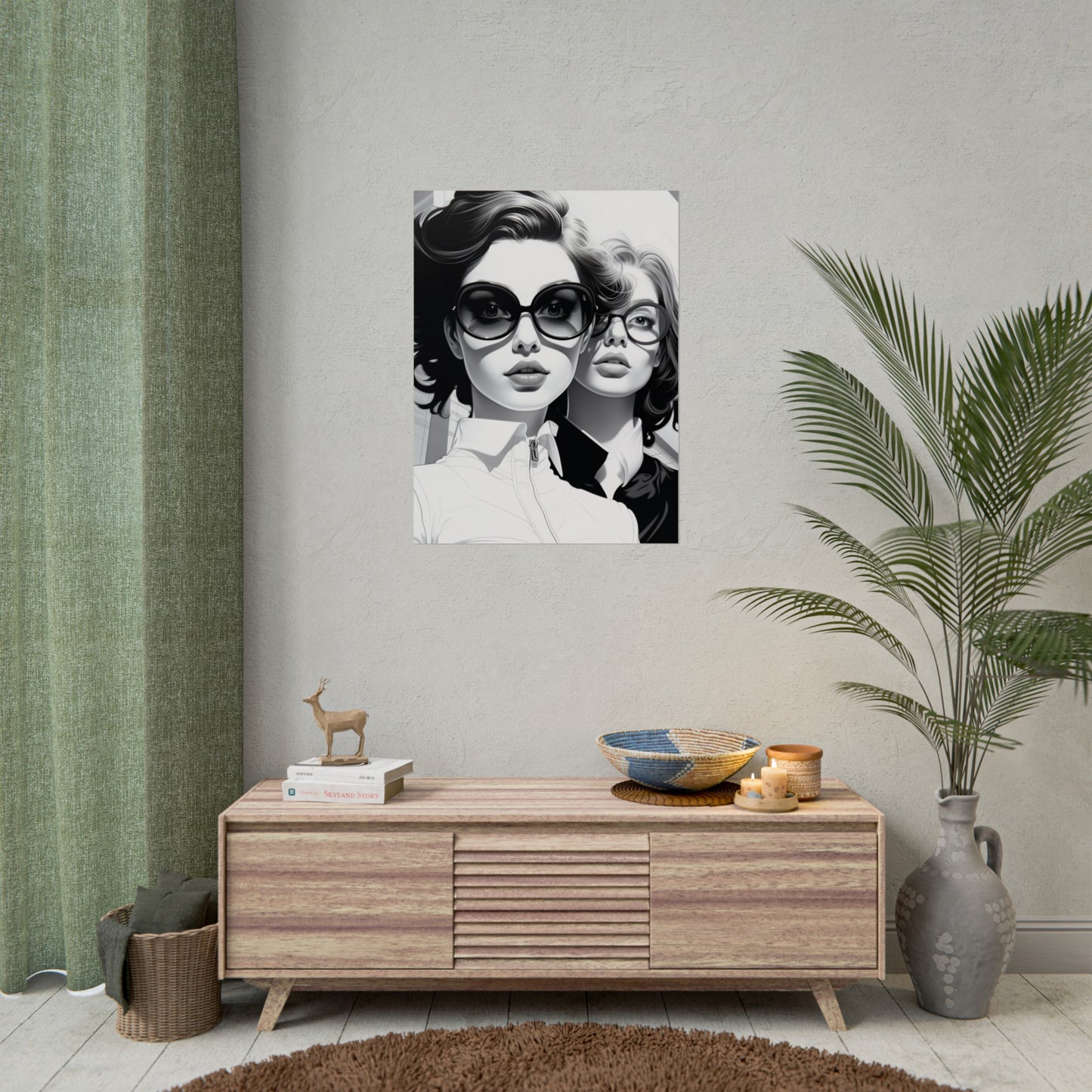 Pop-Art B&W Style - Women With Glasses - 1