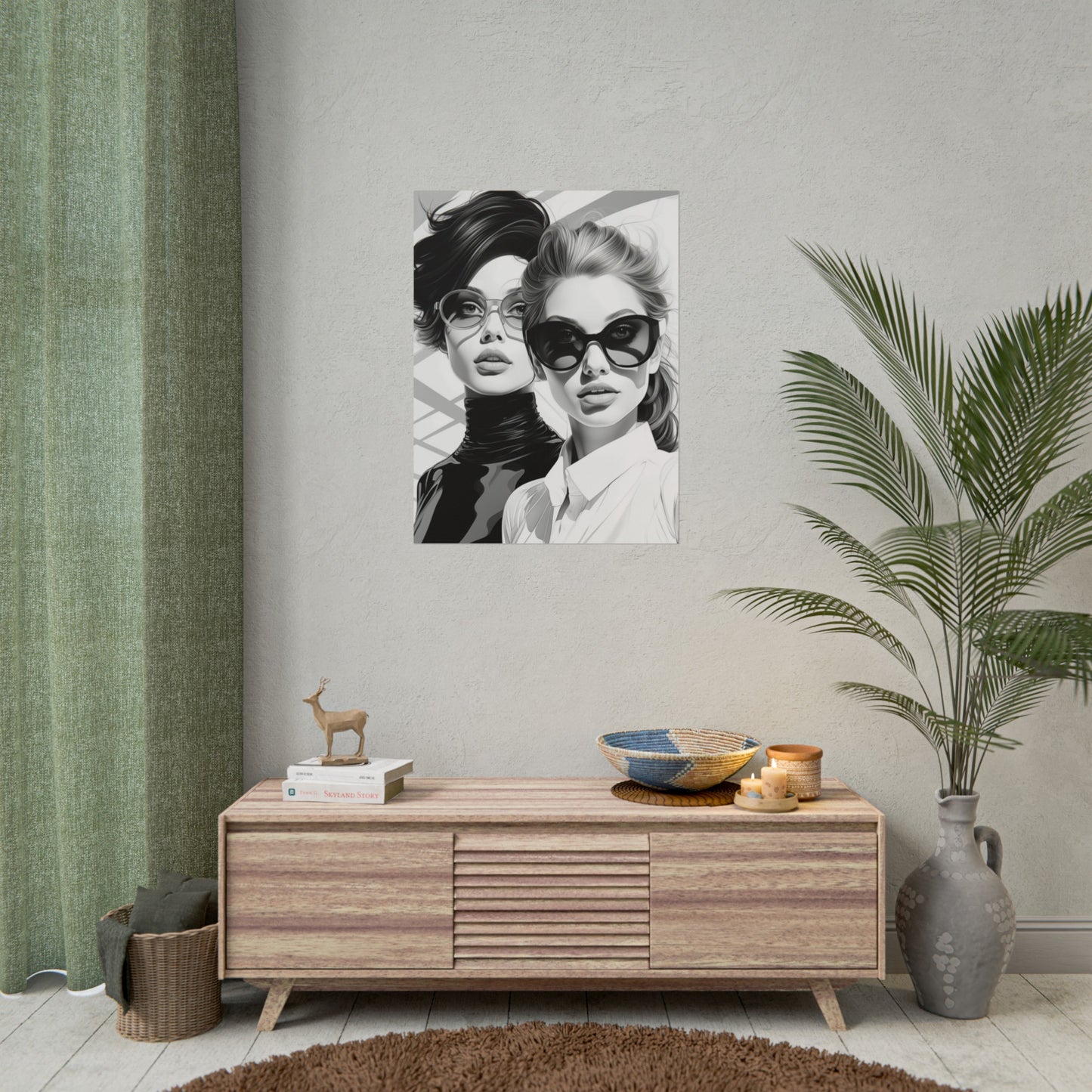 Pop-Art B&W Style - Women With Glasses - 3