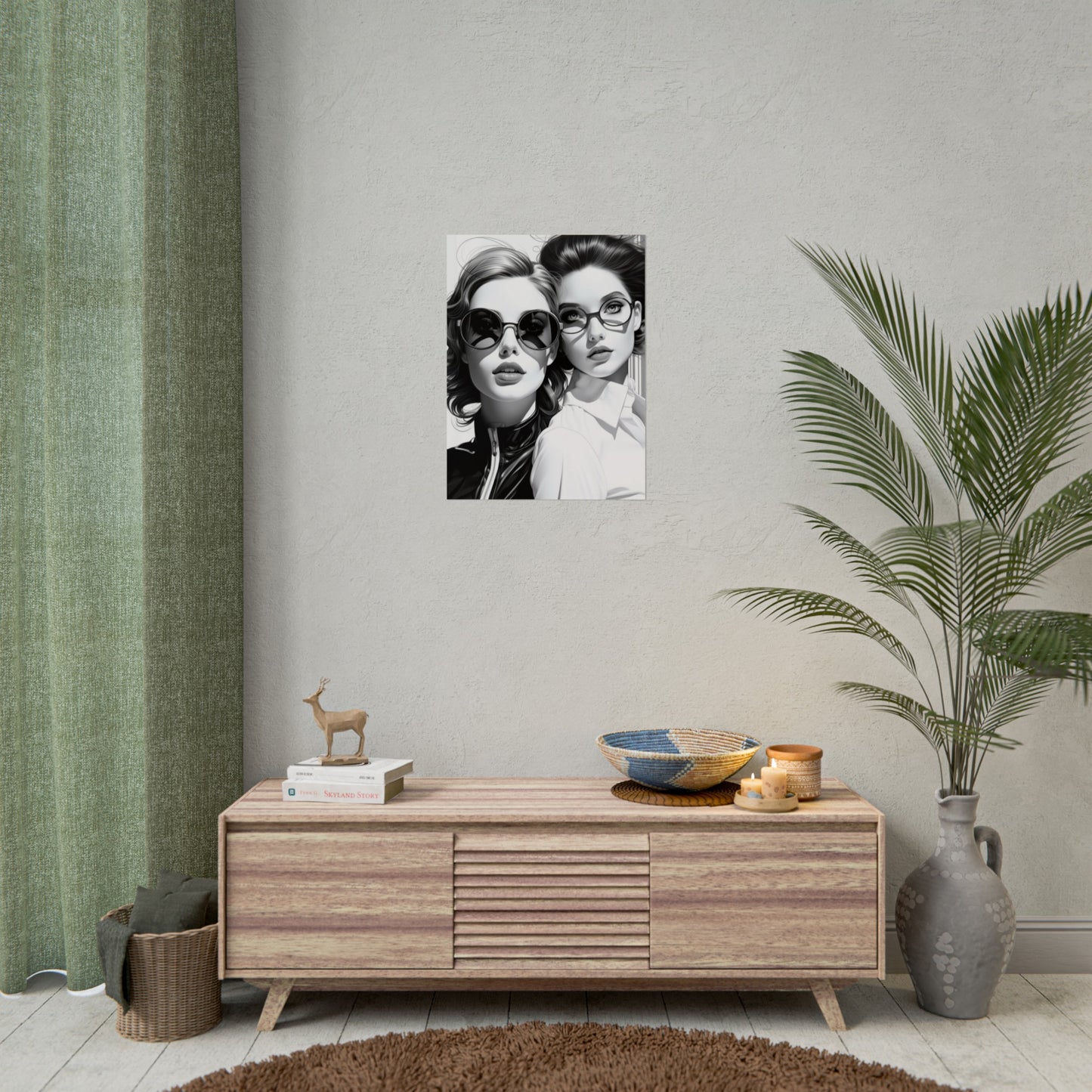 Pop-Art B&W Style - Women With Glasses - 2
