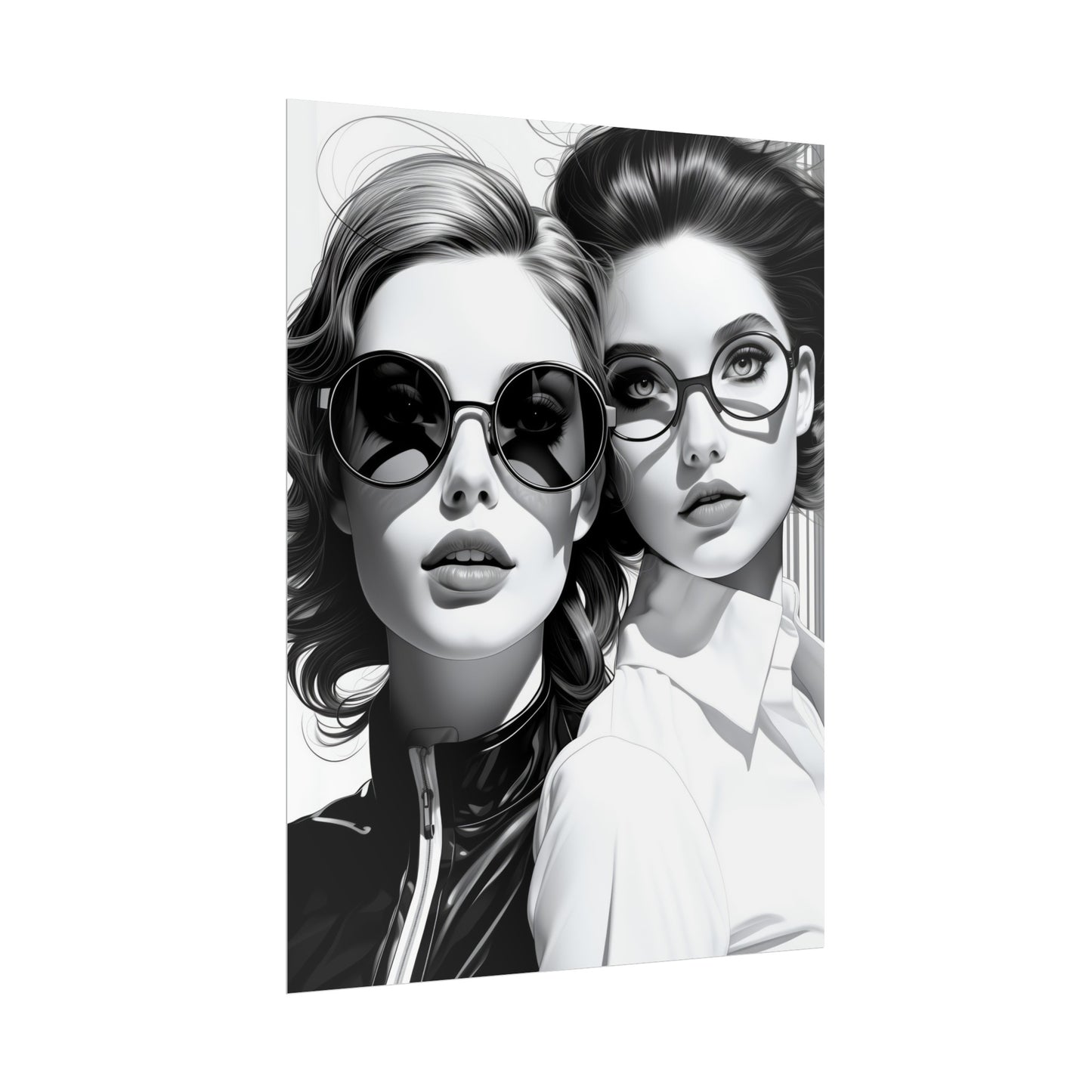 Pop-Art B&W Style - Women With Glasses - 2
