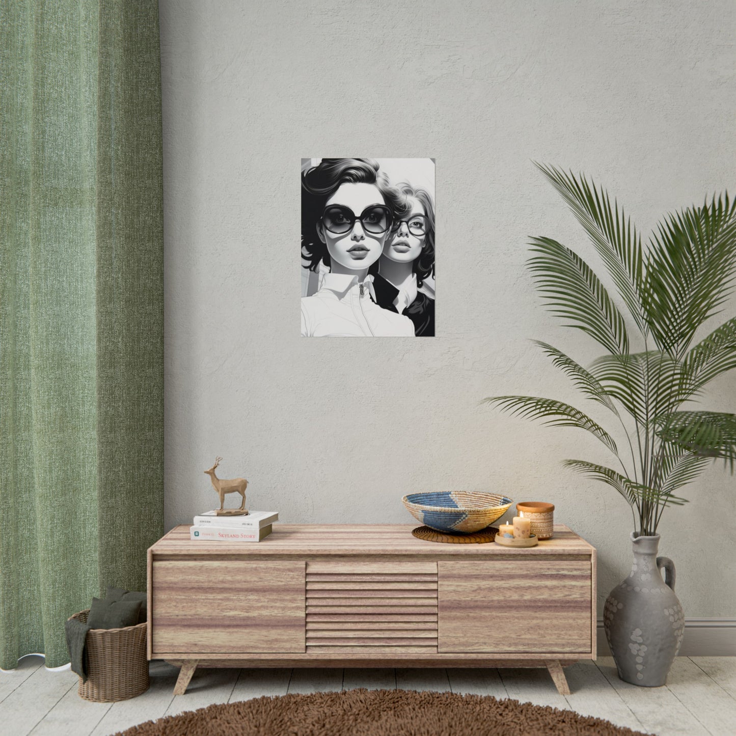 Pop-Art B&W Style - Women With Glasses - 1