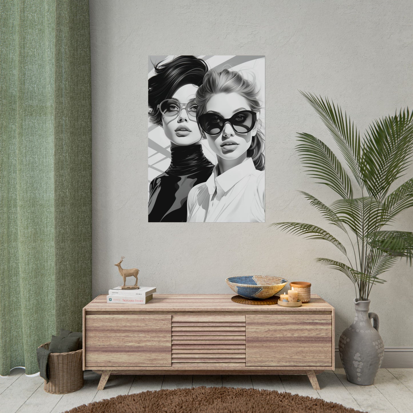 Pop-Art B&W Style - Women With Glasses - 3