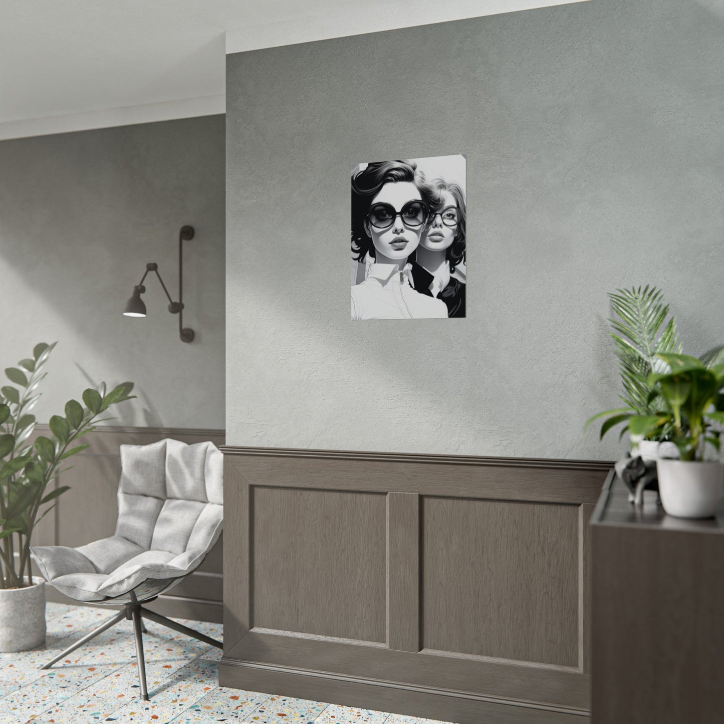 Pop-Art B&W Style - Women With Glasses - 1