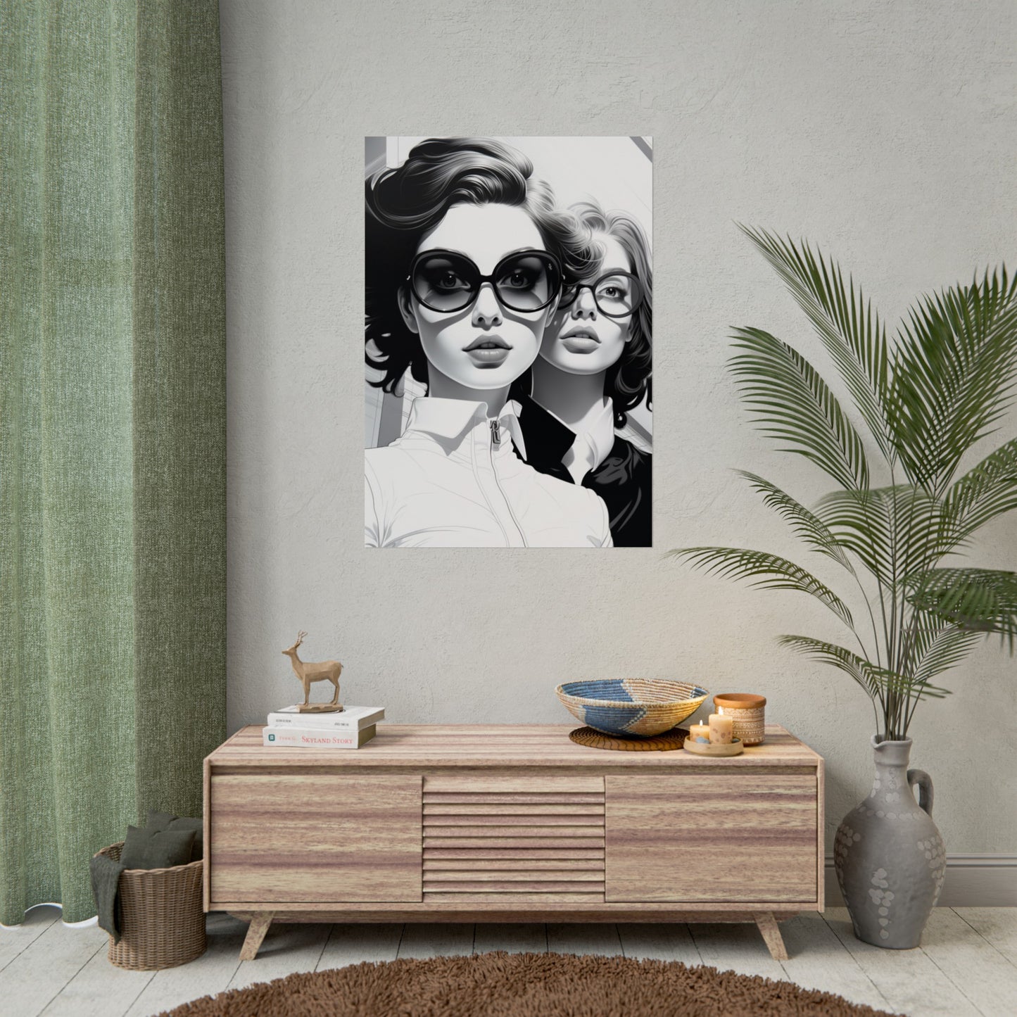Pop-Art B&W Style - Women With Glasses - 1