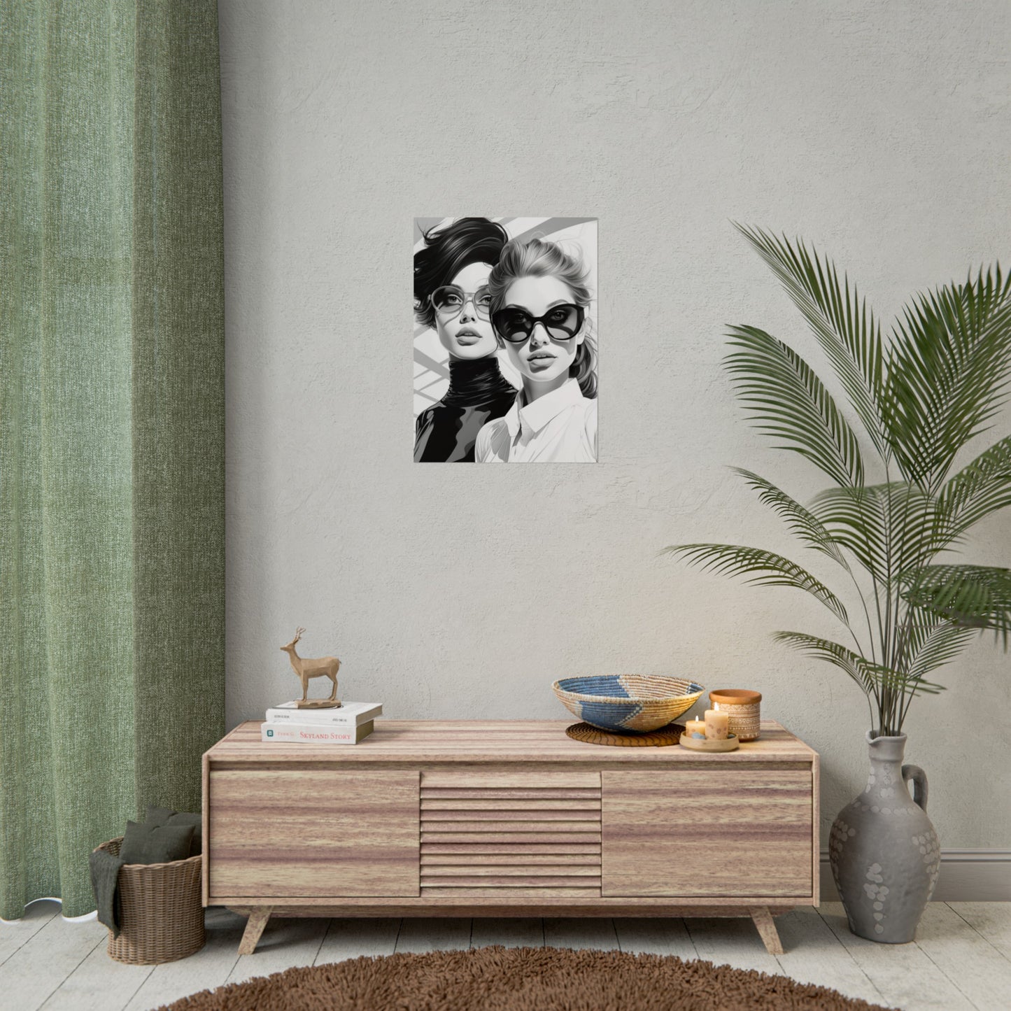 Pop-Art B&W Style - Women With Glasses - 3