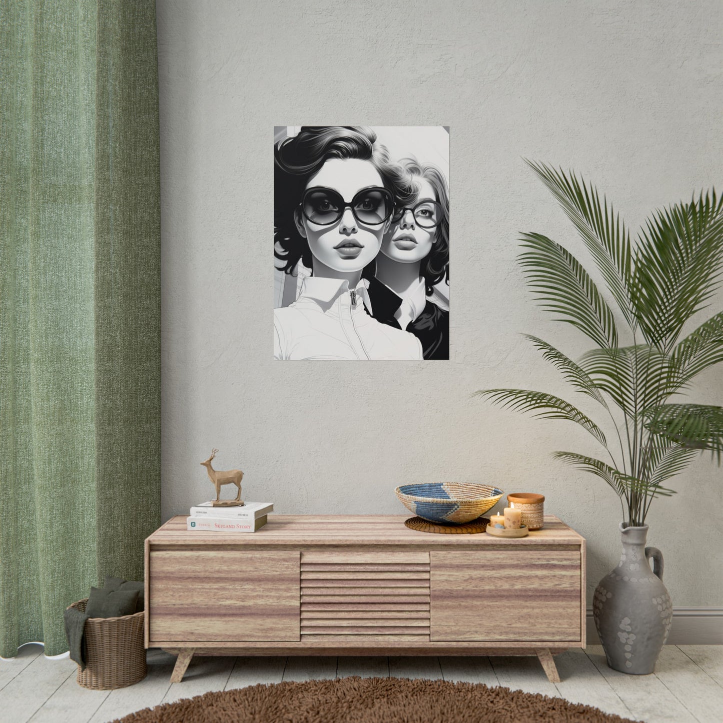 Pop-Art B&W Style - Women With Glasses - 1