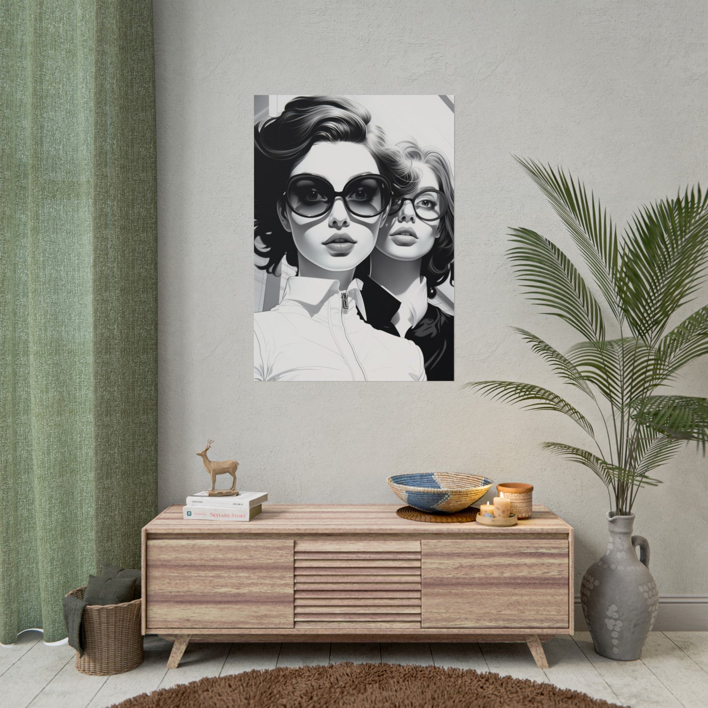 Pop-Art B&W Style - Women With Glasses - 1